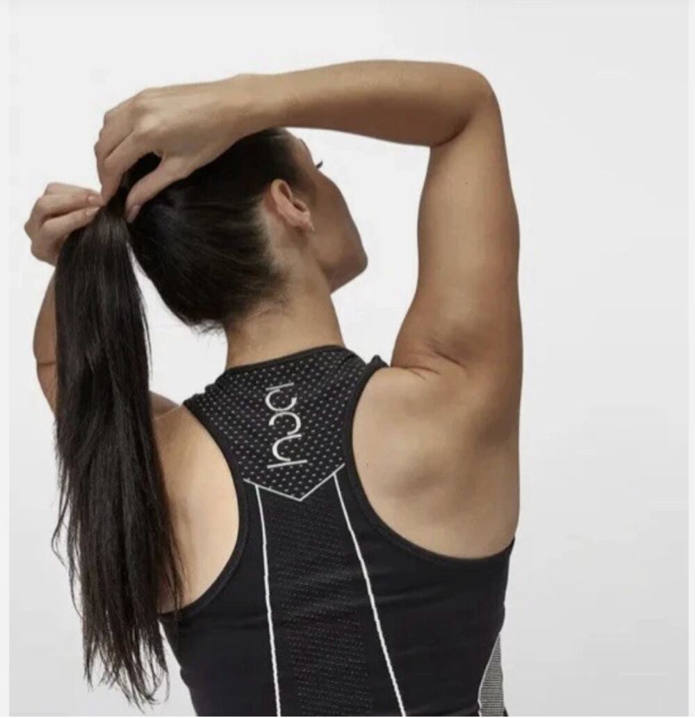 House of Athleta Seamless Capsule Black Gray Top Women’s Large